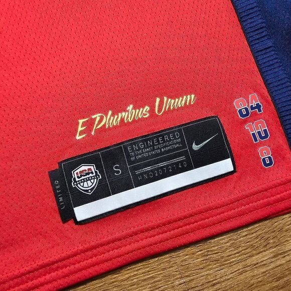Nike USA Basketball Olympics Jersey Blank Women's L Red Navy Stars Stars DD1568 - Picture 7 of 15